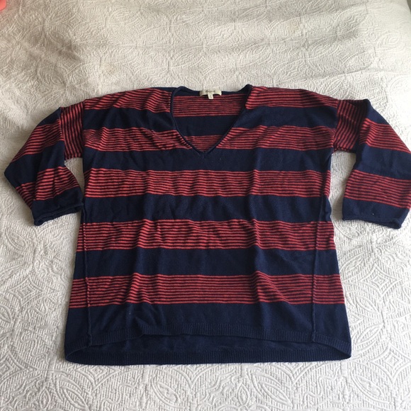 Red and Blue Striped Sweater - Picture 1 of 4